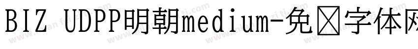 BIZ UDPP明朝medium字体转换